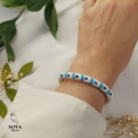 Braslet belo-goluboy "Po volnam" Sovabijoux Авторские украшения ручной работы Автор: Екатерина Мельниченко г.Санкт-Петербург Магазин: https://marketcraft.ru/store/sovabijoux