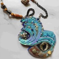 The Sea View Brooch Brosh_from_Lady_Si Бижутерия и аксессуары ручной работы из бисера и натуральных камней Автор: Стёпкина Ирина, г. Краснодар